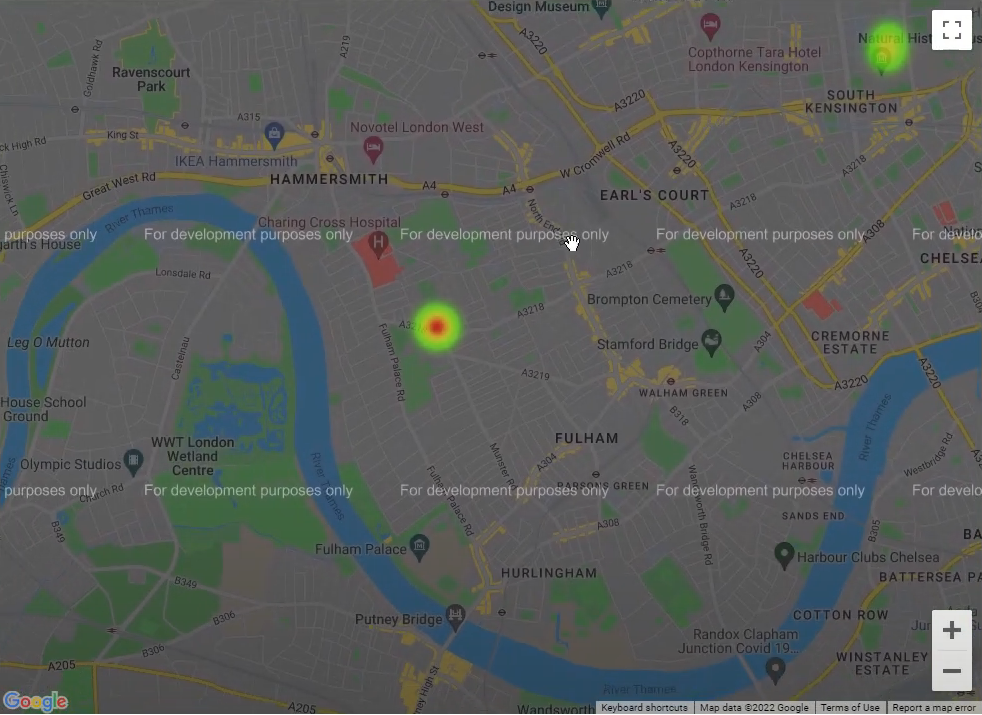 Heatmap of bike usage