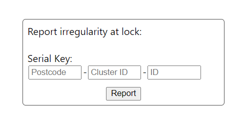 Reporting a damaged lock